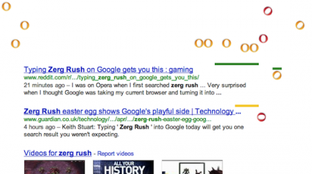 Easter Eggs de Google: zerg rush